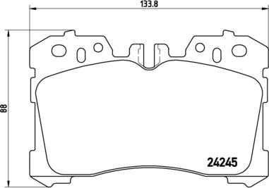 Brembo P 83 077 - Тормозные колодки, дисковые, комплект avtokuzovplus.com.ua