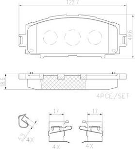 Brembo P83086N - Тормозные колодки, дисковые, комплект avtokuzovplus.com.ua