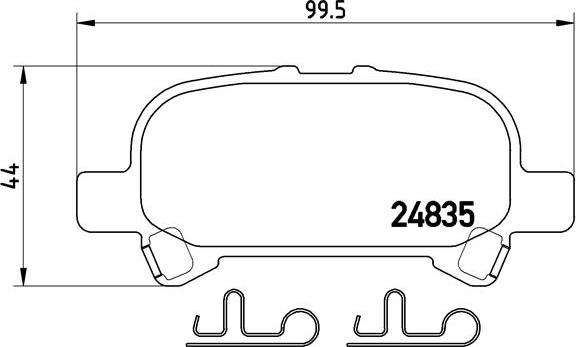 Brembo P 83 110 - Тормозные колодки, дисковые, комплект avtokuzovplus.com.ua