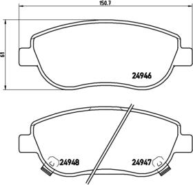 Brembo P 83 115 - Гальмівні колодки, дискові гальма autocars.com.ua