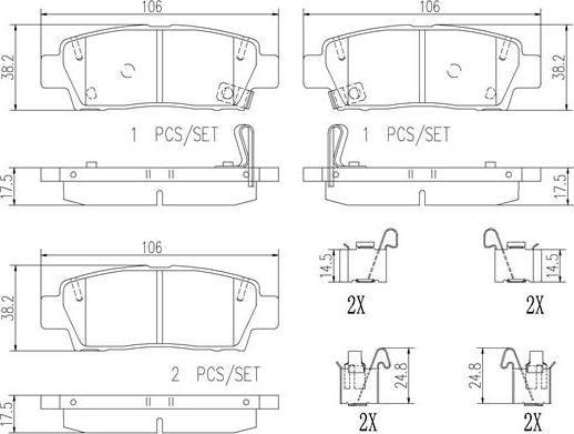 Brembo P83123N - Гальмівні колодки, дискові гальма autocars.com.ua