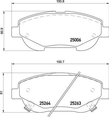 Brembo P 83 148 - Гальмівні колодки, дискові гальма autocars.com.ua