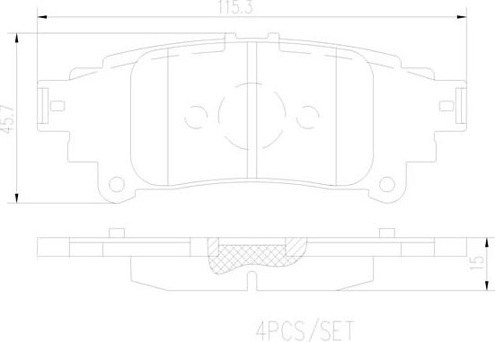 Brembo P83153N - Гальмівні колодки, дискові гальма autocars.com.ua