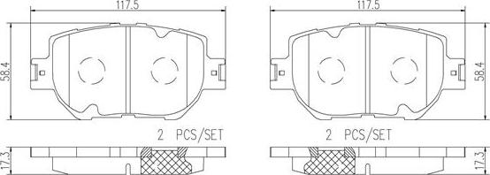 Brembo P83157N - Гальмівні колодки, дискові гальма autocars.com.ua