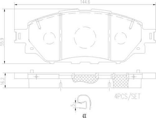 Brembo P83167N - Гальмівні колодки, дискові гальма autocars.com.ua