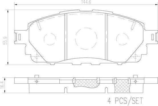 Brembo P83170N - Тормозные колодки, дисковые, комплект avtokuzovplus.com.ua