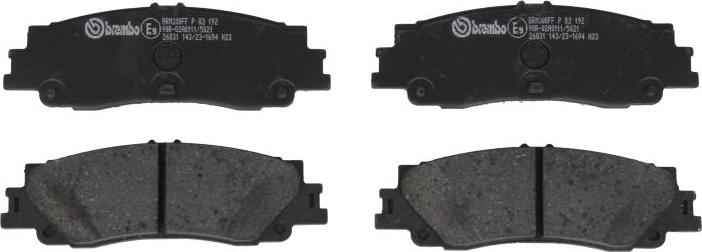 Brembo P 83 192 - Гальмівні колодки, дискові гальма autocars.com.ua
