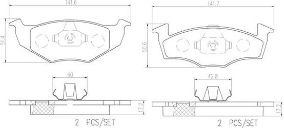 Brembo P85025N - Гальмівні колодки, дискові гальма autocars.com.ua