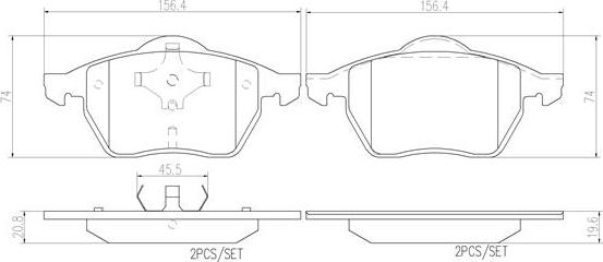 Brembo P85035N - Гальмівні колодки, дискові гальма autocars.com.ua