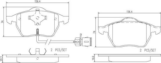 Brembo P85040N - Тормозные колодки, дисковые, комплект avtokuzovplus.com.ua