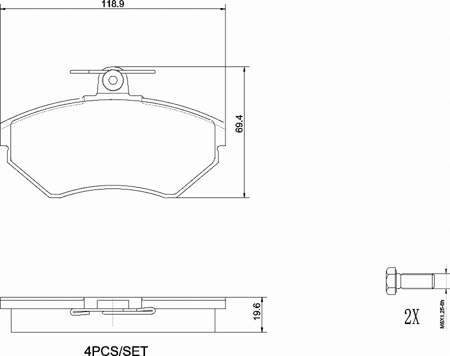 Brembo P85042N - Тормозные колодки, дисковые, комплект autodnr.net