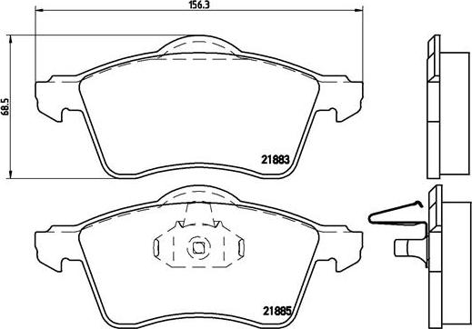 Brembo P85047N - Тормозные колодки, дисковые, комплект avtokuzovplus.com.ua