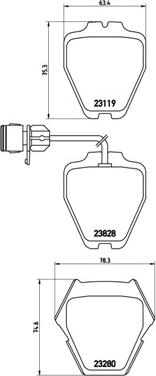 Brembo P 85 054 - Тормозные колодки, дисковые, комплект avtokuzovplus.com.ua