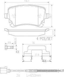 Brembo P85064N - Гальмівні колодки, дискові гальма autocars.com.ua