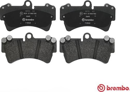 Brembo P 85 065 - Гальмівні колодки, дискові гальма autocars.com.ua