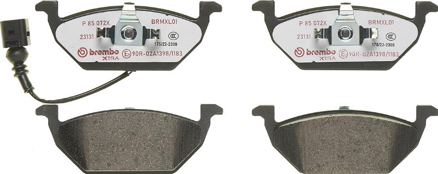 Brembo P 85 072X - Гальмівні колодки, дискові гальма autocars.com.ua