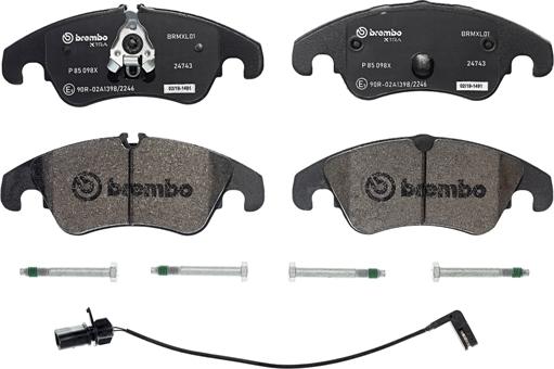 Brembo P 85 098X - Гальмівні колодки, дискові гальма autocars.com.ua