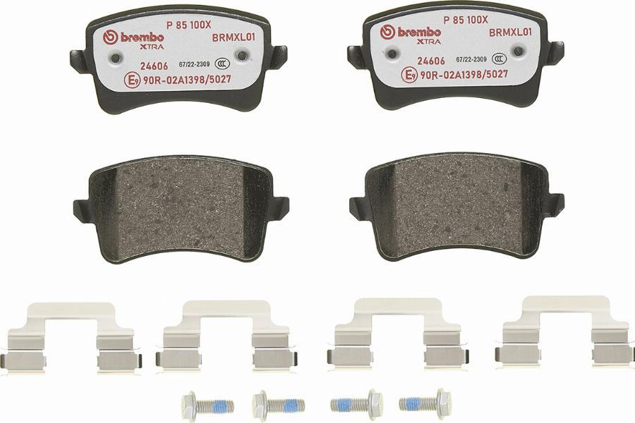 Brembo P 85 100X - Гальмівні колодки, дискові гальма autocars.com.ua