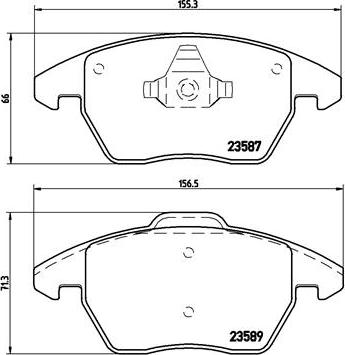 Brembo P 85 105 - Тормозные колодки, дисковые, комплект autodnr.net