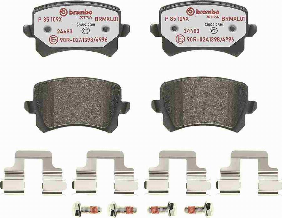 Brembo P 85 109X - Гальмівні колодки, дискові гальма autocars.com.ua