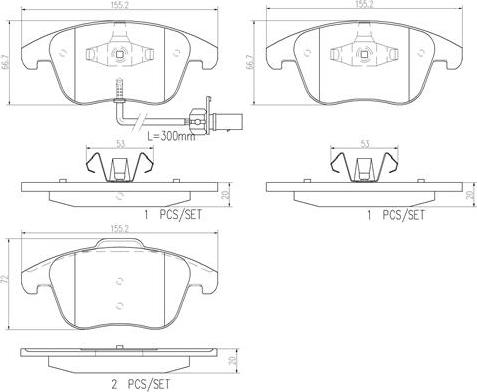 Brembo P85113N - Гальмівні колодки, дискові гальма autocars.com.ua