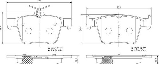 Brembo P85124N - Гальмівні колодки, дискові гальма autocars.com.ua