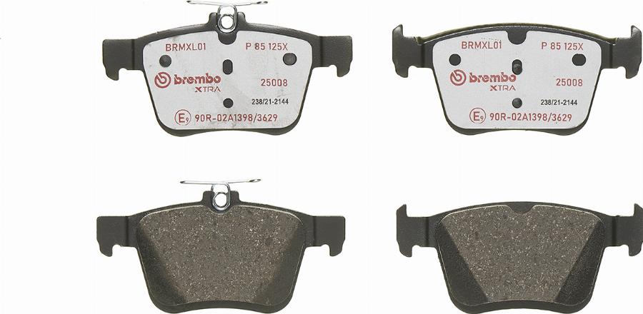 Brembo P 85 125X - Гальмівні колодки, дискові гальма autocars.com.ua