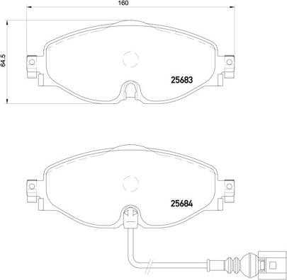 Brembo P 85 126 - Тормозные колодки, дисковые, комплект avtokuzovplus.com.ua