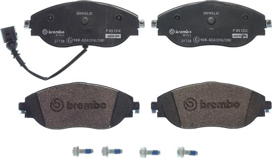 Brembo P 85 131X - Гальмівні колодки дискові autocars.com.ua