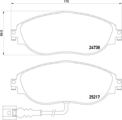 Brembo P 85 131X - Тормозные колодки, дисковые, комплект avtokuzovplus.com.ua