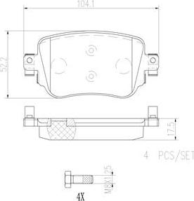 Brembo P85135N - Тормозные колодки, дисковые, комплект autodnr.net