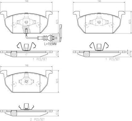 Brembo P85137N - Тормозные колодки, дисковые, комплект avtokuzovplus.com.ua