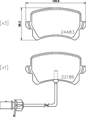 Brembo P 85 142 - Гальмівні колодки, дискові гальма autocars.com.ua