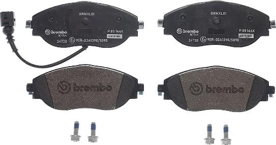 Brembo P 85 144X - Гальмівні колодки, дискові гальма autocars.com.ua