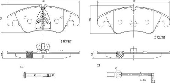 Brembo P85145N - Гальмівні колодки, дискові гальма autocars.com.ua