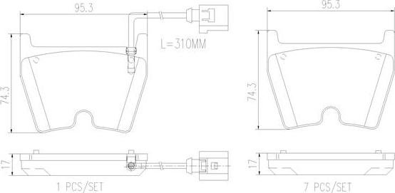 Brembo P85152N - Гальмівні колодки, дискові гальма autocars.com.ua