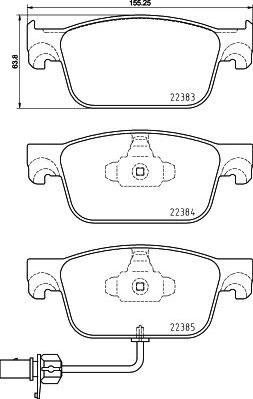 Brembo P 85 153X - Гальмівні колодки, дискові гальма autocars.com.ua