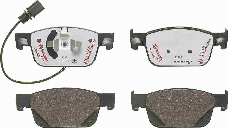 Brembo P 85 153X - Гальмівні колодки, дискові гальма autocars.com.ua