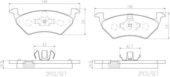 Brembo P 85 158 - Гальмівні колодки, дискові гальма autocars.com.ua