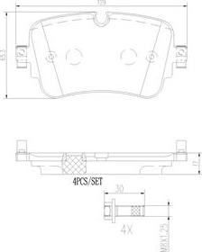 Brembo P85161N - Гальмівні колодки, дискові гальма autocars.com.ua