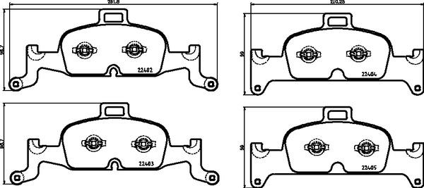 Brembo P 85 164 - Тормозные колодки, дисковые, комплект avtokuzovplus.com.ua