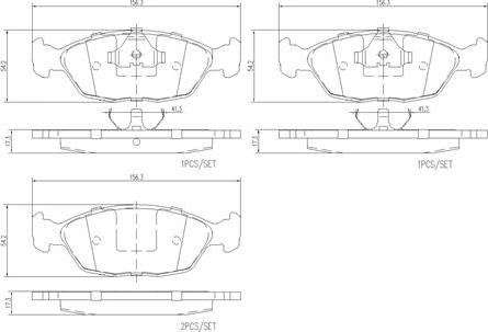 Brembo P85171N - Гальмівні колодки, дискові гальма autocars.com.ua