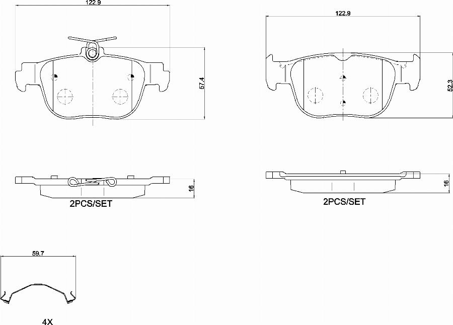 Brembo P85189N - Тормозные колодки, дисковые, комплект autodnr.net