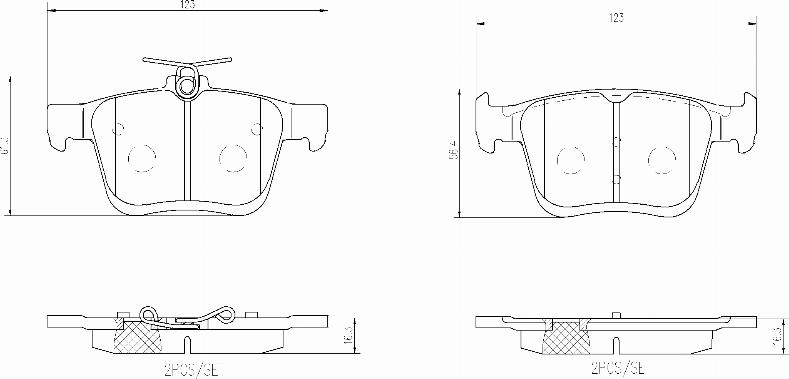 Brembo P85191N - Гальмівні колодки, дискові гальма autocars.com.ua