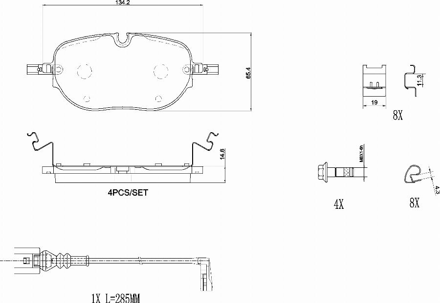 Brembo P85195N - Тормозные колодки, дисковые, комплект autodnr.net