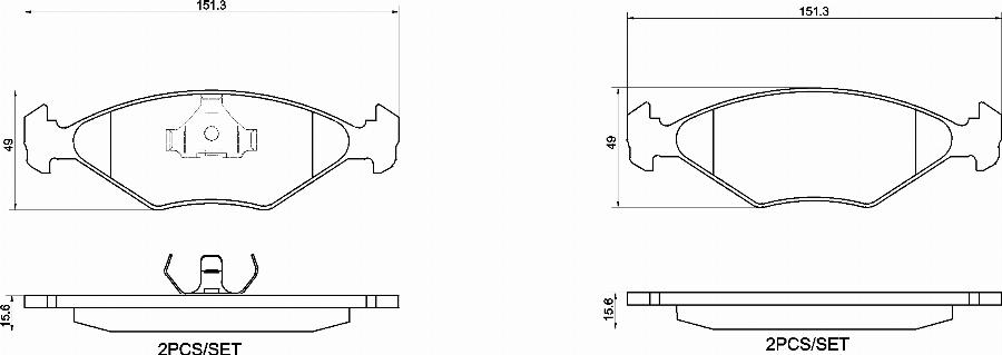 Brembo P 85 197 - Гальмівні колодки, дискові гальма autocars.com.ua