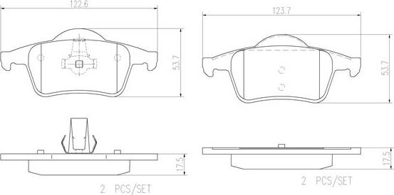 Brembo P86014N - Гальмівні колодки, дискові гальма autocars.com.ua