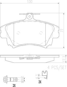 Brembo P86017N - Гальмівні колодки, дискові гальма autocars.com.ua