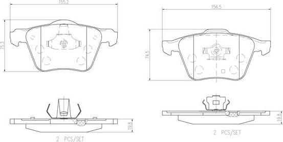 Brembo P86018N - Гальмівні колодки, дискові гальма autocars.com.ua