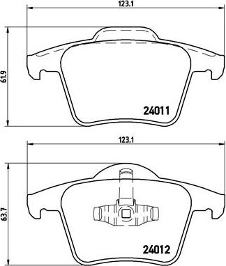 Brembo P 86 019 - Тормозные колодки, дисковые, комплект avtokuzovplus.com.ua